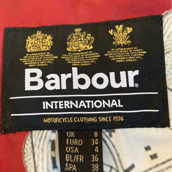 Barbour International Matlock Shearling jacket US size 4 - Picture 3 of 6